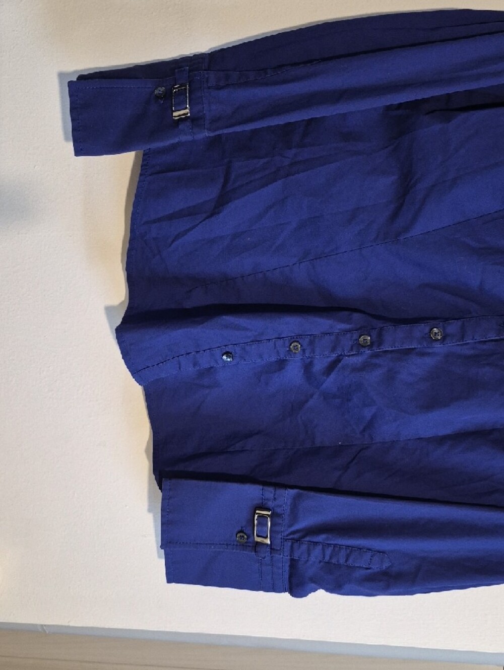 Express Design Studio Deep Blue Button-Up Top Size L - Picture 5 of 8